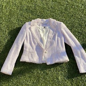 Adorable and fancy tweed purple/white/grey jacket